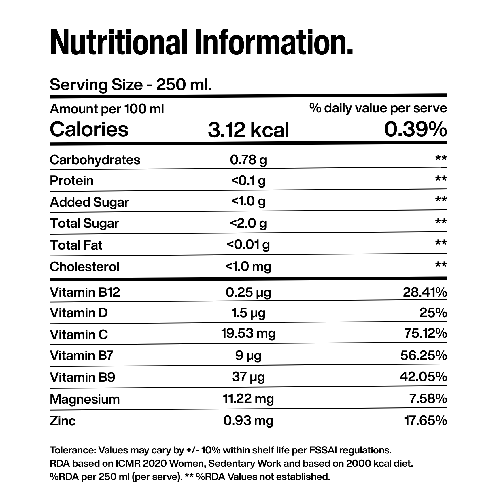 929 Water-Based Vitamin Drink - Lemon Lime